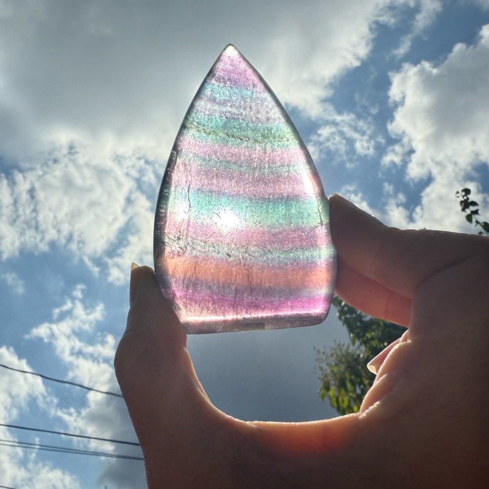 Beautiful Rainbow Fluorite Free Form/Teardrop